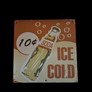 PLAQUE SODA ICE COLD