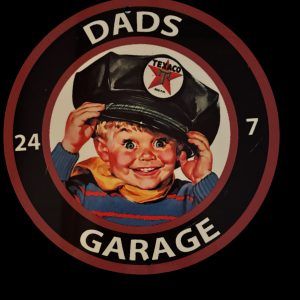 PLAQUE RONDE DADS GARAGE TEXACO